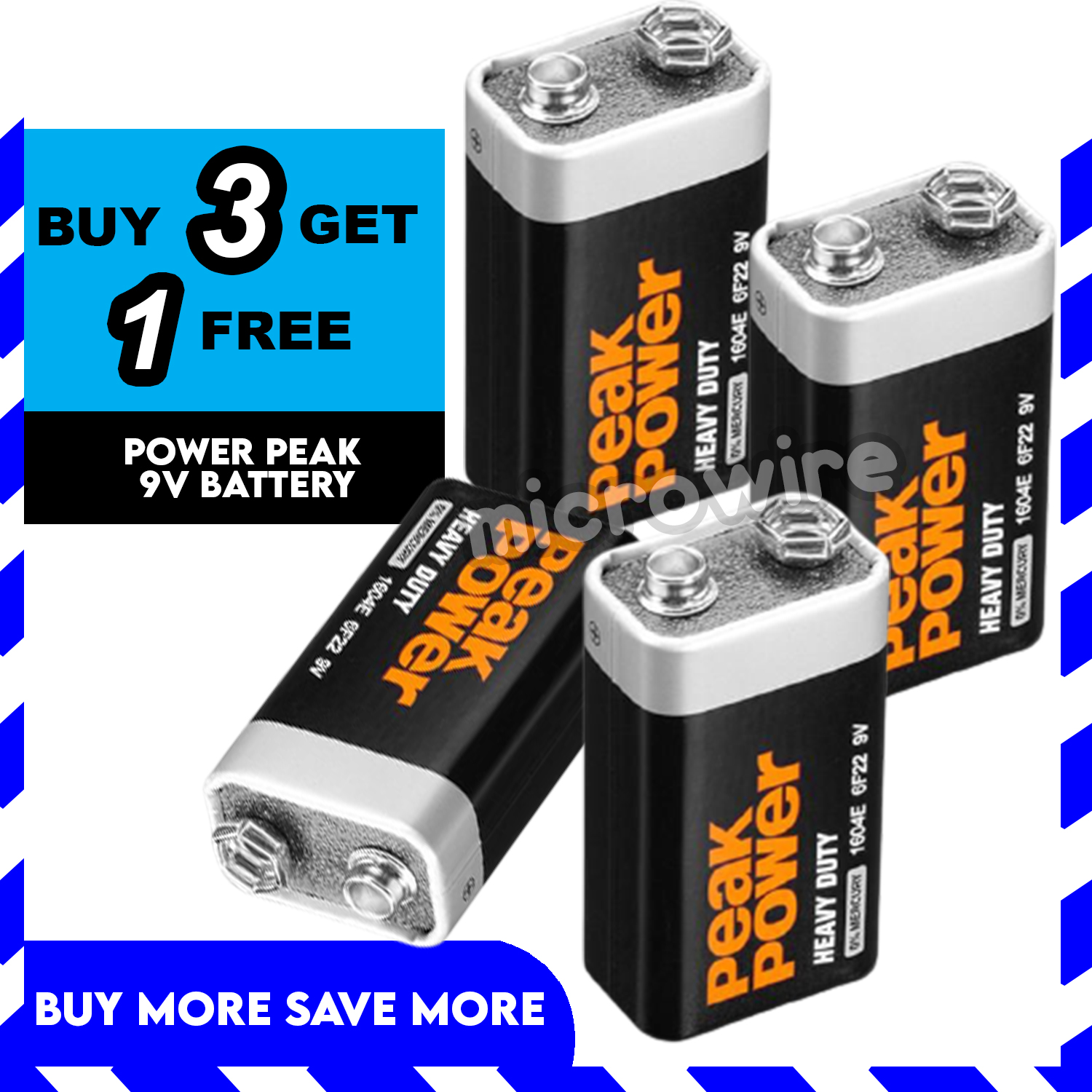 PROMO!!! Original Power Peak 9V Battery Heavy Duty | Lazada PH