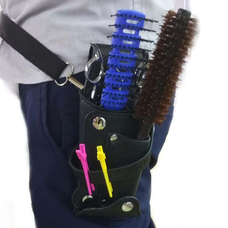 Leather Hairdressing Case Tools Scissor Bag Barber Pouch Holder Rivet