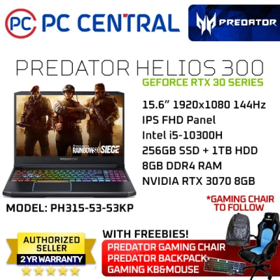 Acer Predator Helios 300 (PH315-53-53KP) Intel i5 10th Gen | RTX 3070 | 8gb RAM | 256gb SSD + 1TB HDD (PC Central)