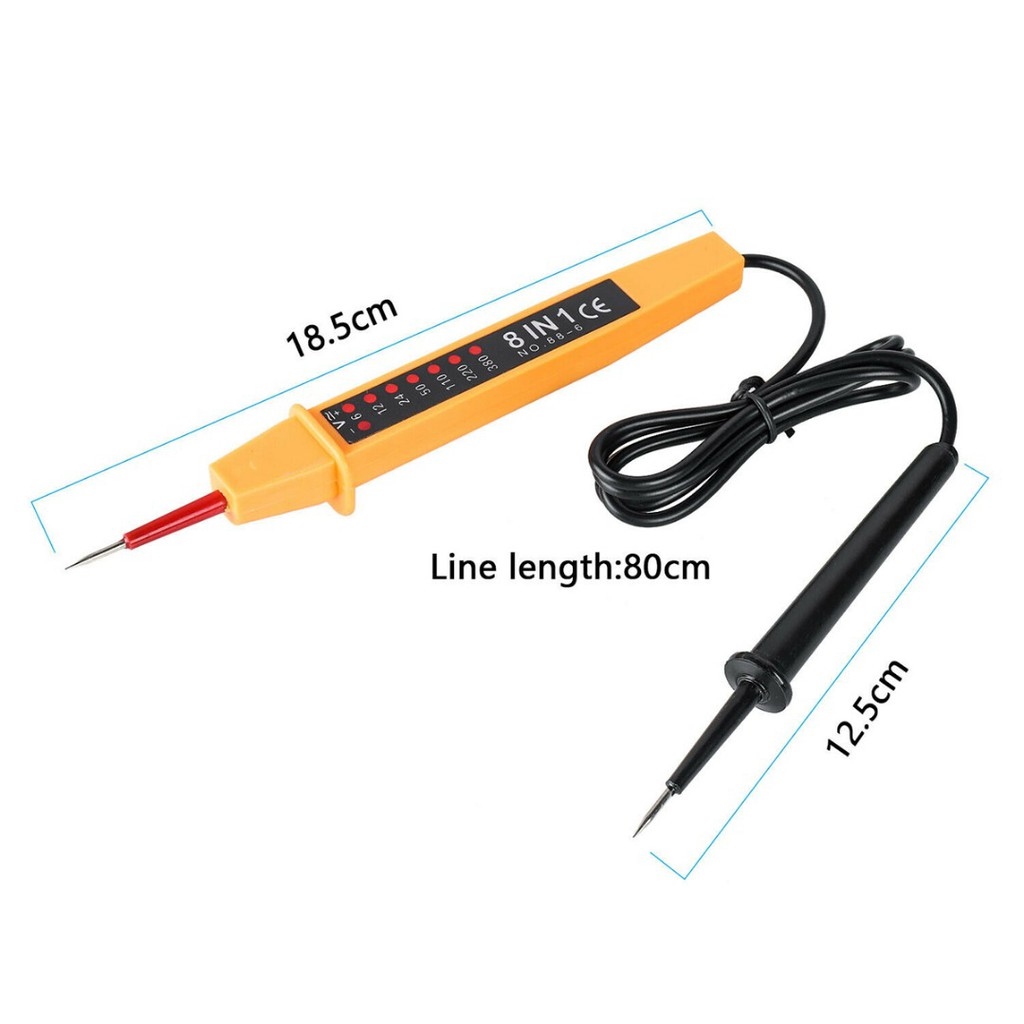 8In1 AC DC 6380V Car Voltage Test Pen Polarity Current Tester