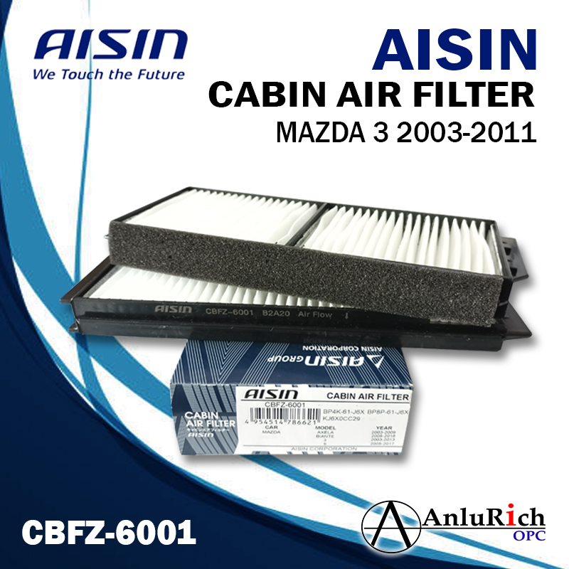 AISIN CABIN AIR FILTER for MAZDA 3 20032011 PART NO CBFZ6001 Lazada PH