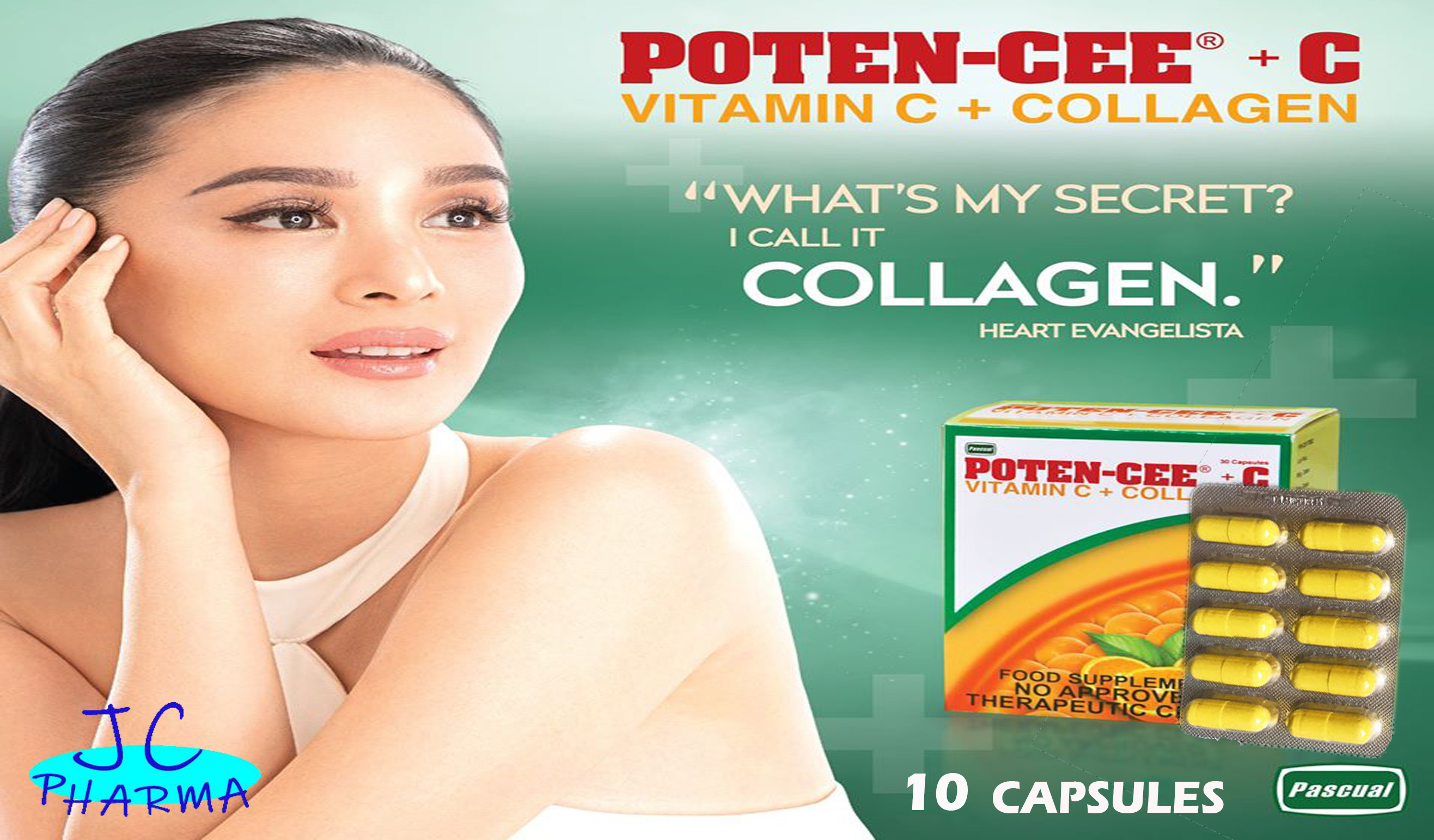Authentic PotenCee + C (Vitamin C + Collagen) Tingi Pack 10 Capsules
