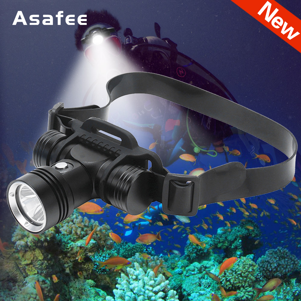 pictu Asafee DH01 Diving Headlamp 100 Meters Underwater Diving Headlight  1000LM XML L2 Led Scuba Flashlight Torch Waterproof IPX8 18650 Lamp Light  Lazada PH
