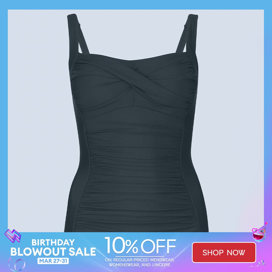 Marks & Spencer Women's Bandeau Tankini Top (Black) Lazada PH