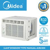 MIDEA 0.6HP Window Type Air Conditioner - Energy Efficient