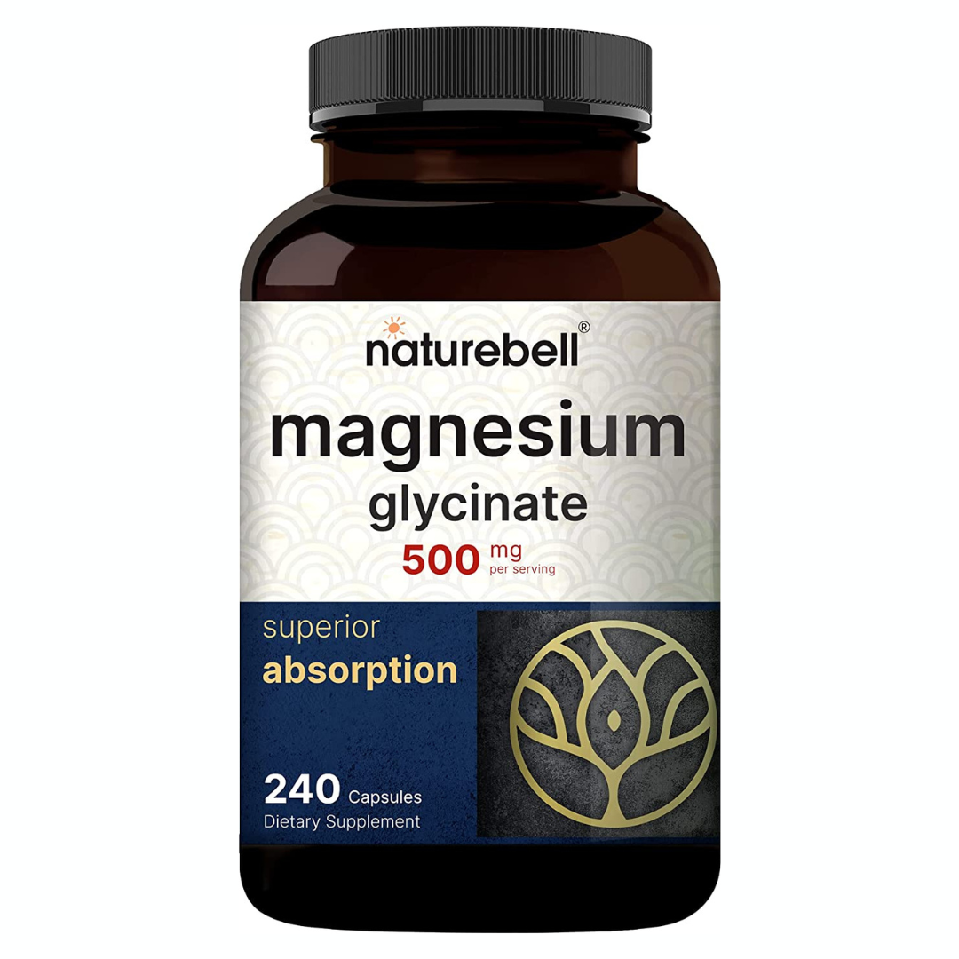 Naturebell Magnesium Glycinate 500mg Superior Absorption 240 Capsules