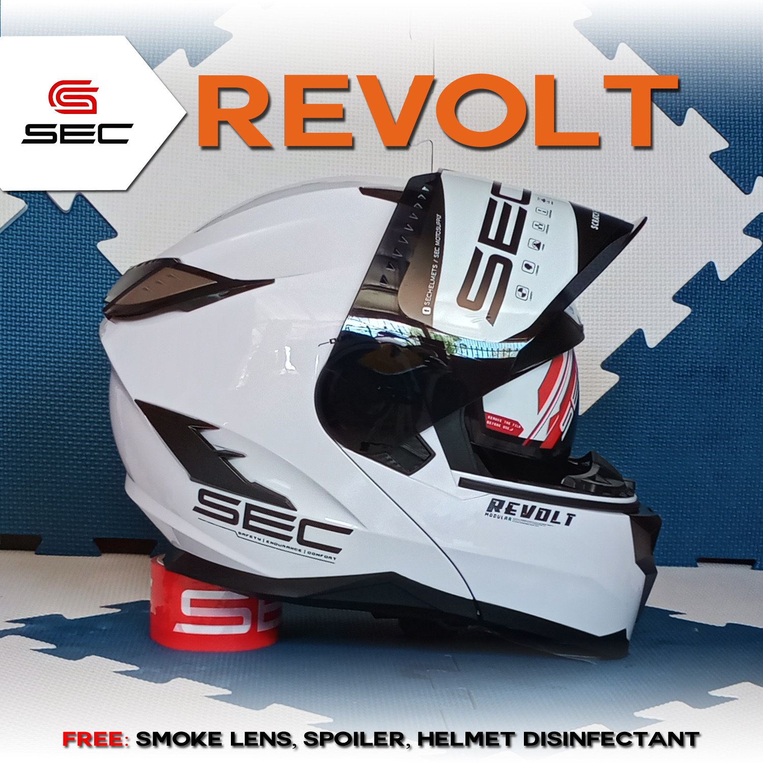 SEC Revolt Modular Dual Visor Helmet 