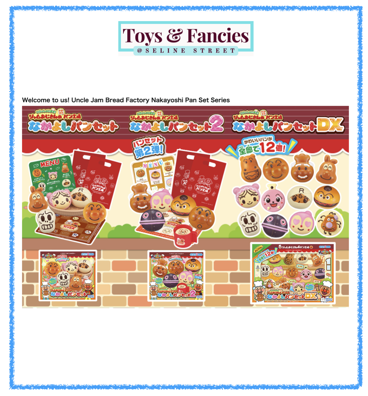 🇯🇵 Anpanman Uncle Jams Bakery Good Friends Bread PlaySet Years