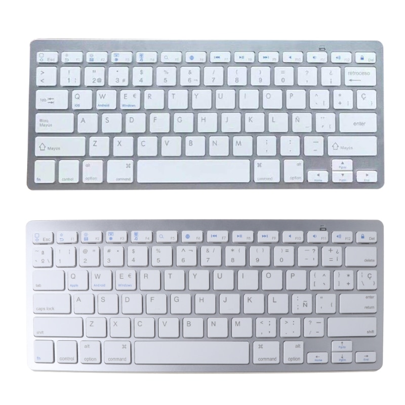 N/Spanish/Korean Bluetooth Wireless Keyboard For Tablet/Laptop/Smartphone Q1JC