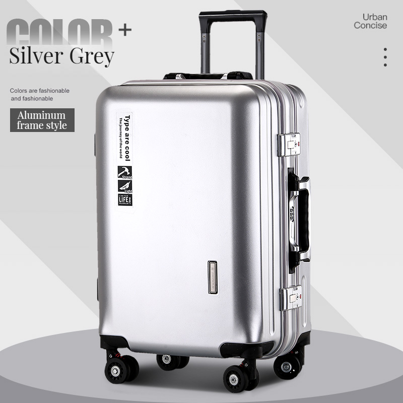 YCY Free Shipping Aluminum Maleta Suitcase Luggage Trolley Travel Bag