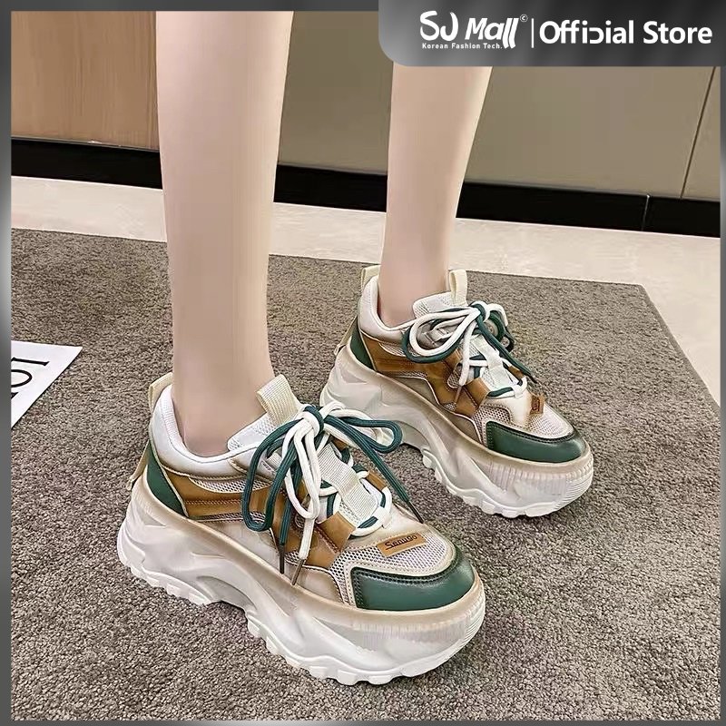 Korean Chunky Sneakers High Cut Rubber Shoes For women | Lazada PH