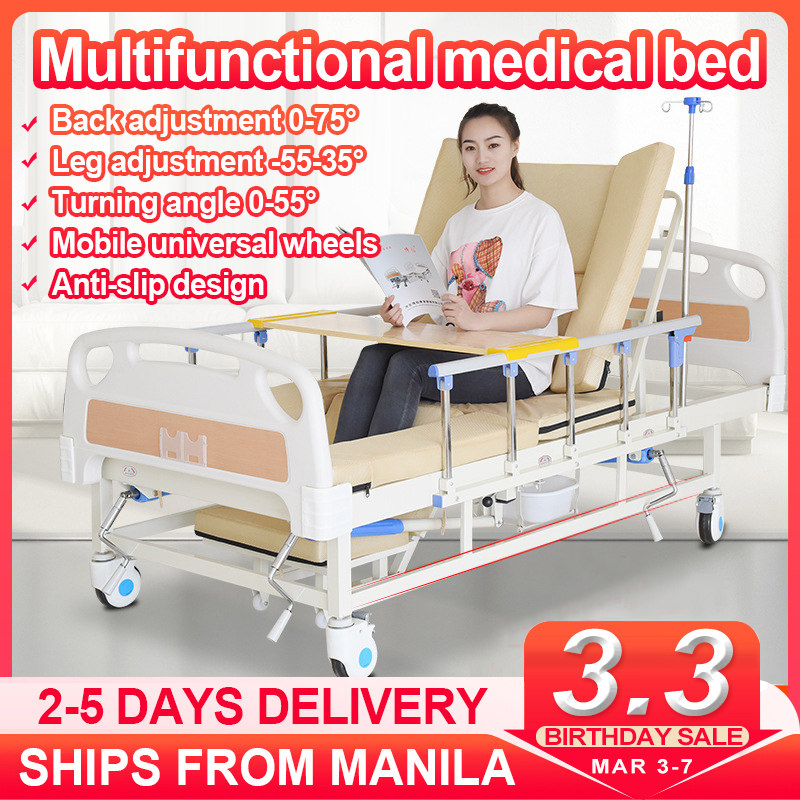 Deluxe convalescent bed paralytic patient nursing bed home