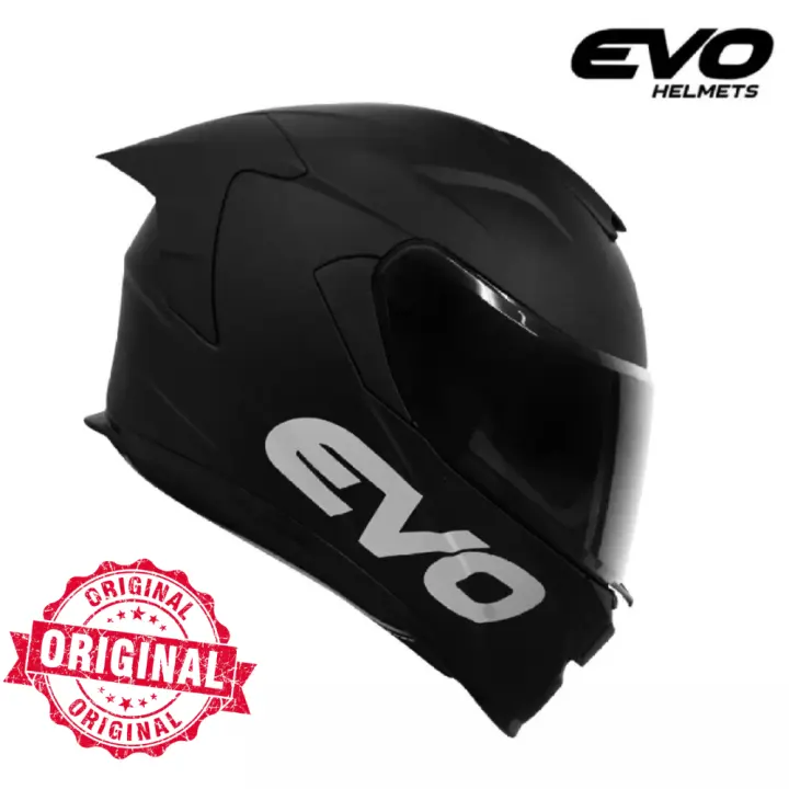 Evo Gt Pro Matte Black Dual Visor Full Face Helmet Lazada Ph