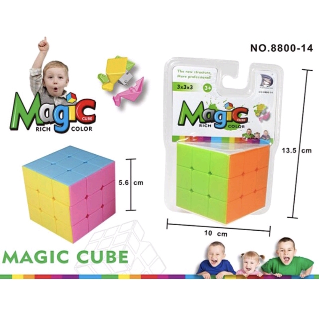 Speed Magic Cube 3 x 3 | Puzzle Brain Teaser Magic Cube con base cubeta