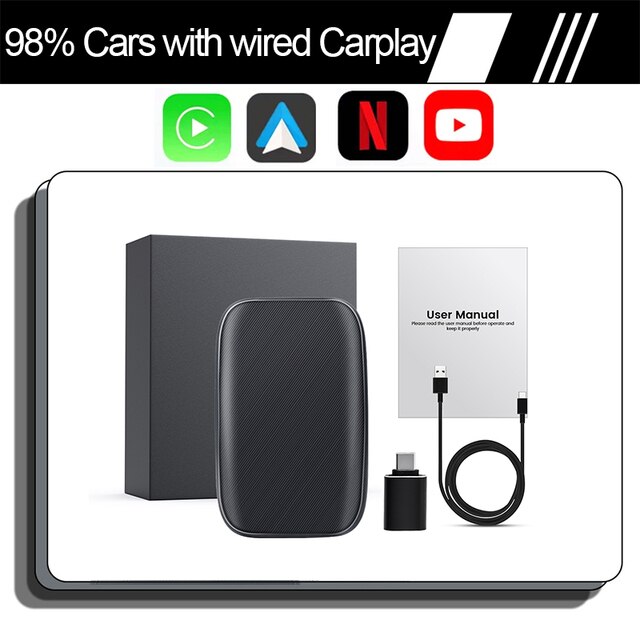 MINI Ai Box Wireless Android Auto CarPlay For Netflix YouTube For Acura