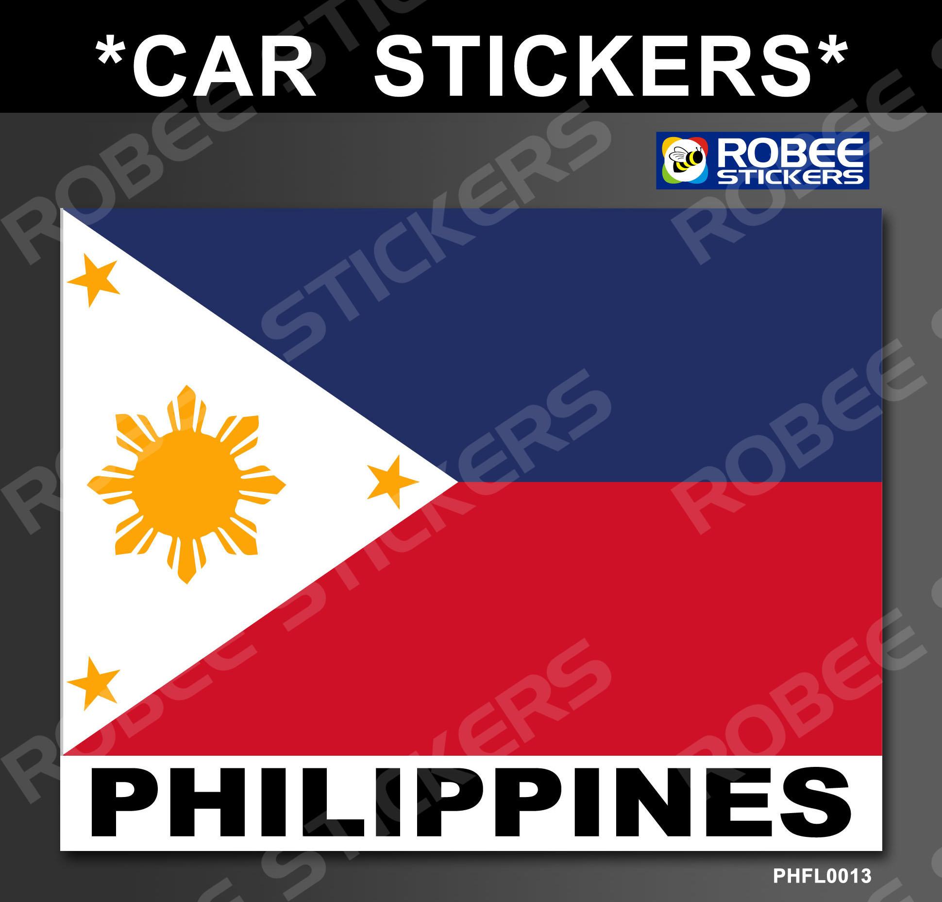 Sticker Decal Philippine Flag Rectangle Die Cut Lazada PH