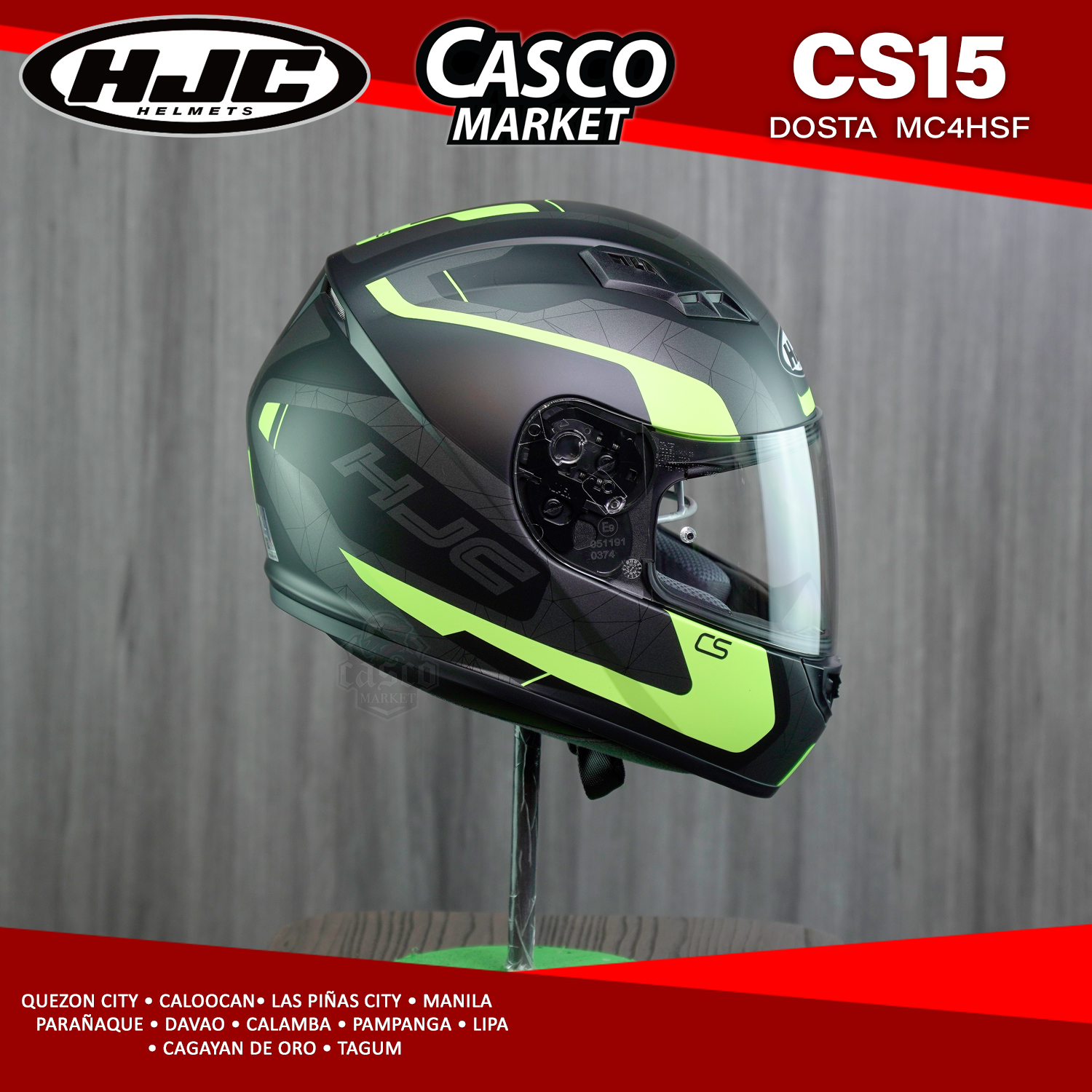 hjc dosta helmet CS-R3 MC-3HSF Motorangutan superior face shield provides 95% UV protection Hjc Helmet Adult Small Motorcycle