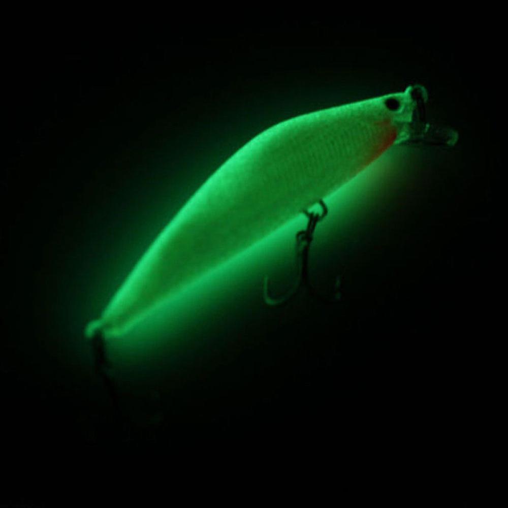 Luminous Useful Minnow  Fish Tackle Plastic  Night Fishing Lure Bass Crankbait 
