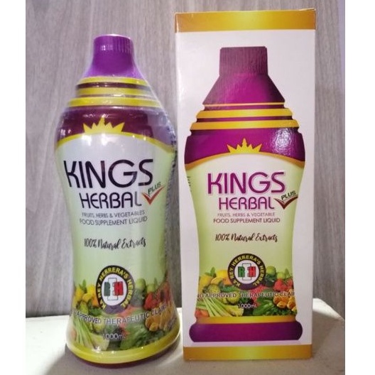 Kings Herbal Plus Food Supplement Liquid 100 Natural Extracts (1000 ml