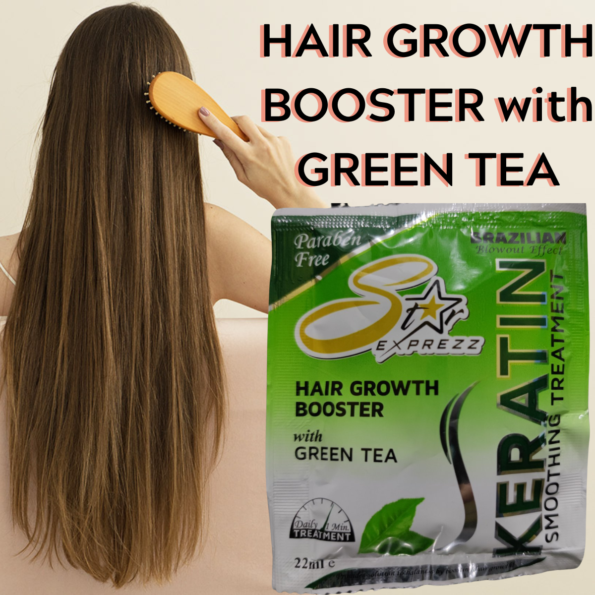 BEST STAR EXPREZZ KERATIN SMOOTHING TREATMENT 22ML HAIR GROWTH BOOSTER WITH GREEN  TEA BRAZILIAN BLOWOUT EFFECT PARABEN FREE SOLUTION TO BALDNESS BY BOOSTING HAIR  GROWTH BEAUTIFUL SOFT SHINY HEALTHY STRAIGHT FRIZZ FREE