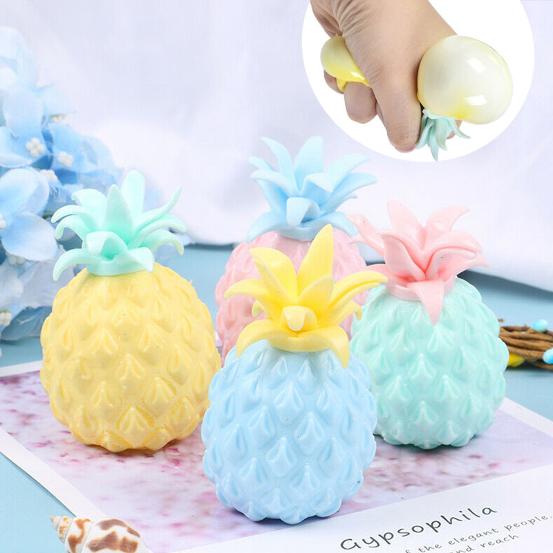 [iGotYah] Squishy & Squeezy Pineapple Beads Tropical Fruits Anti-Stress ...