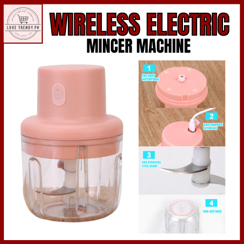 Portable Wireless Mini Electric Food Mincer Garlic Ginger and Crushing