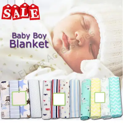 BLANKET001-BABY BOY 1Pack 76*76CM Baby Blanket Swaddle Baby Bedsheet Newborn High Quality 4PCS/PACK 100% Cotton Supersoft Flannel (Multicolor)
