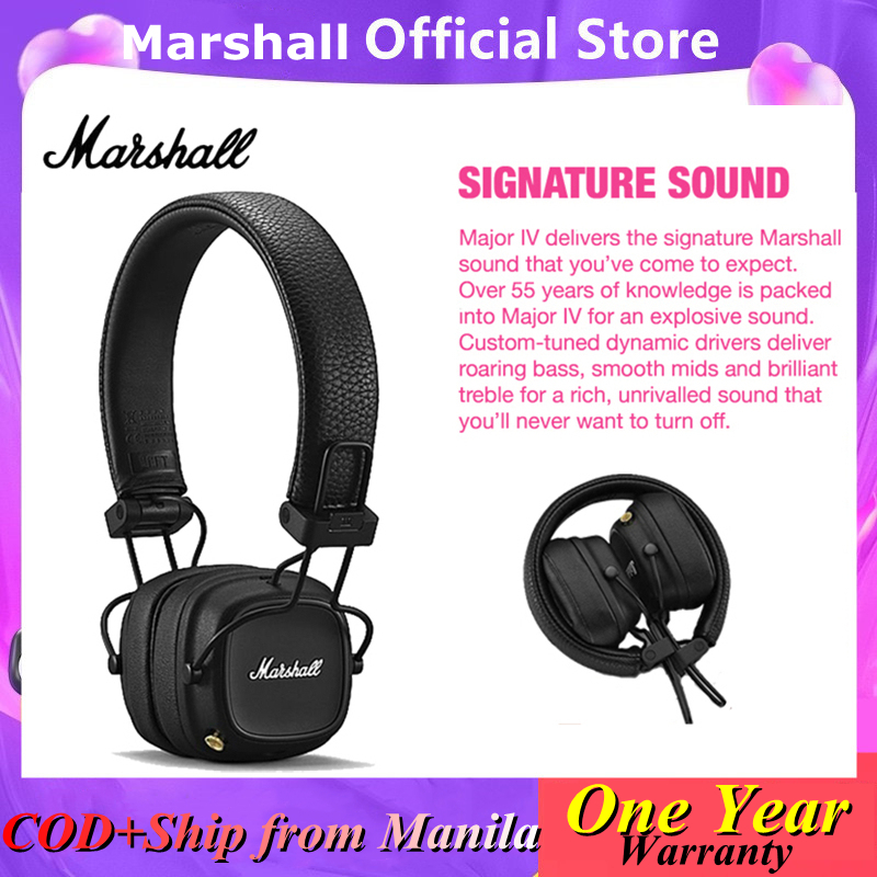 Marshall Major IV Bluetooth Headphones Noise Cancelling DJ Headphones