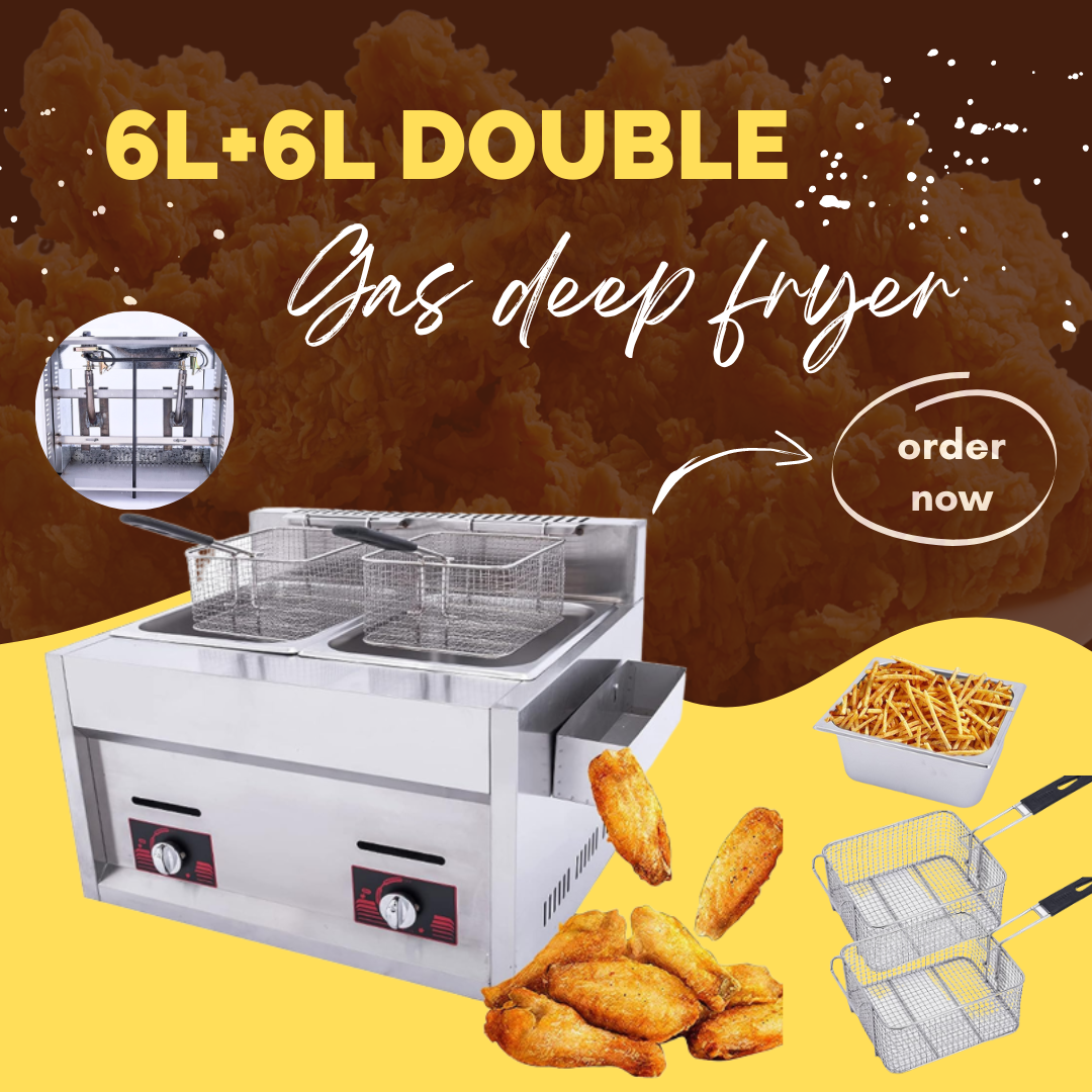 Heavy Duty Deep Fryer Gas Type Deep Gas Fryer Stainless Steel for