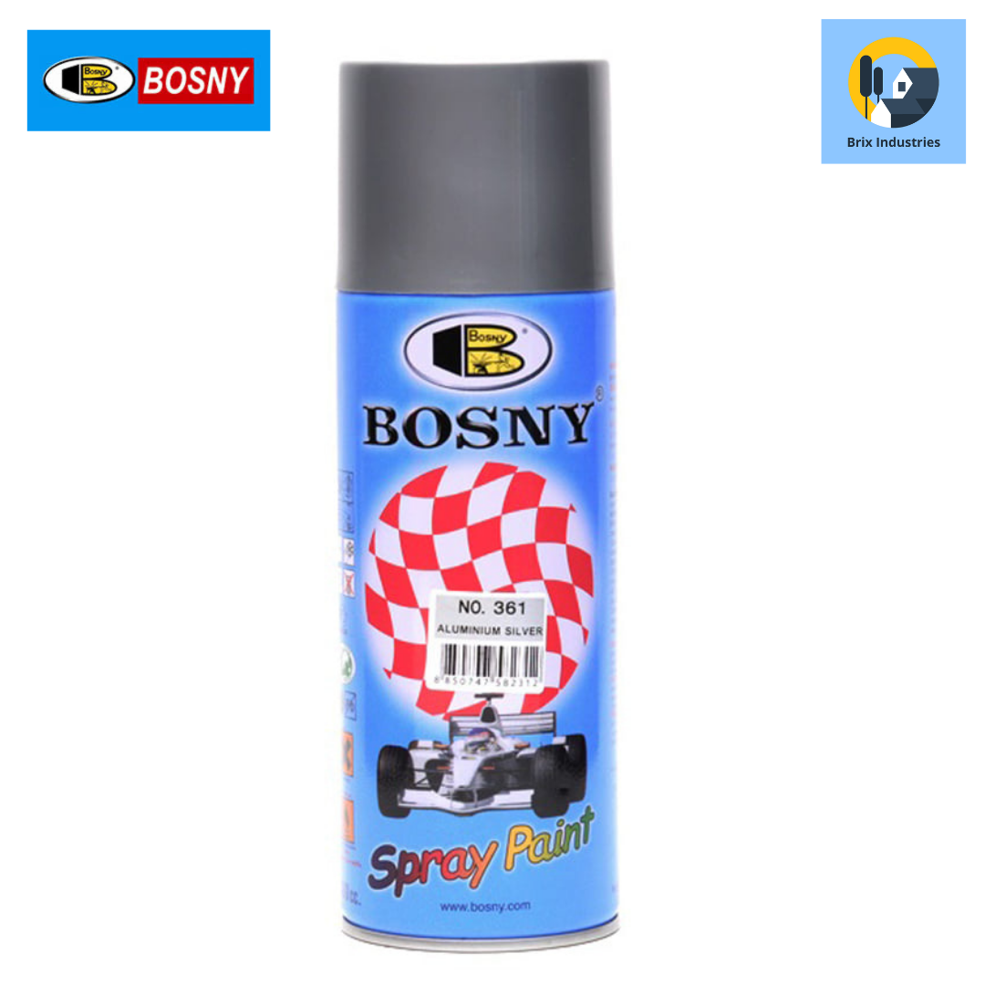 Bosny Metallic Spray Paint Acrylic Spray Paint 351 Gold, 352 Bronze Gold, 361 Aluminum Silver