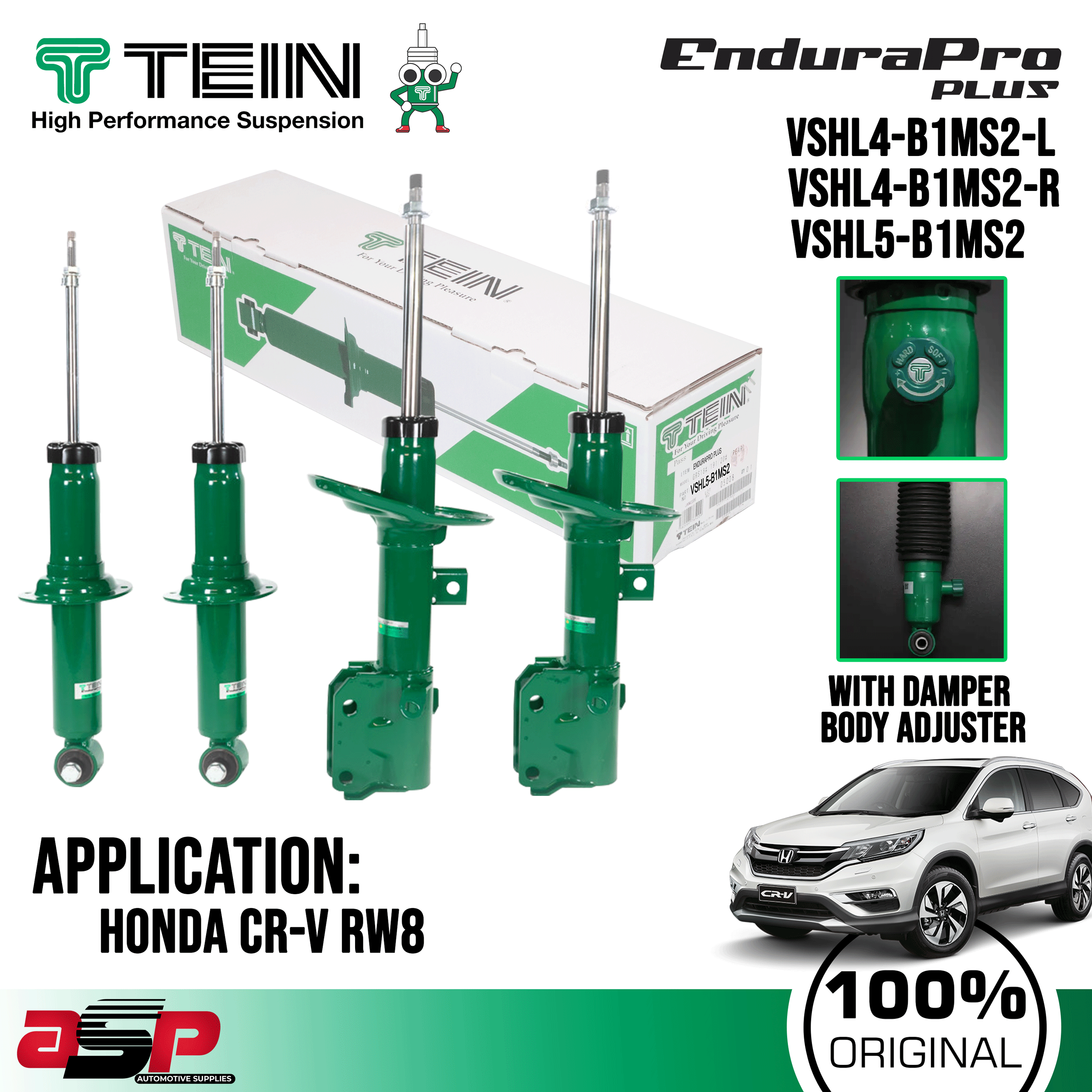 TEIN ENDURAPRO PLUS Shock Absorber for Honda CRV RW8 - VSE52-B1MS2