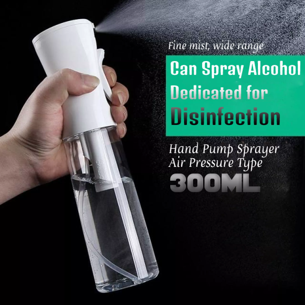 300ml Spray Bottle Continuous Spray Mist Alcohol Dispenser Sprayer