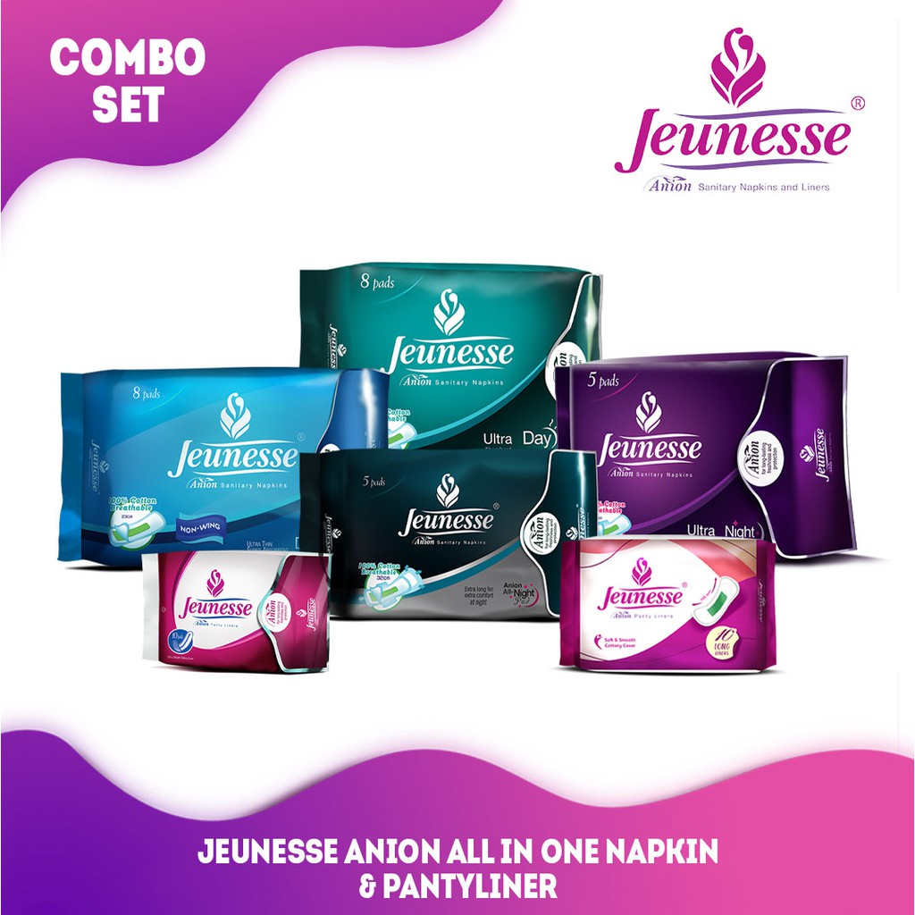 Jeunesse Anion All in One Sanitary Napkin & Pantyliner Set Lazada PH