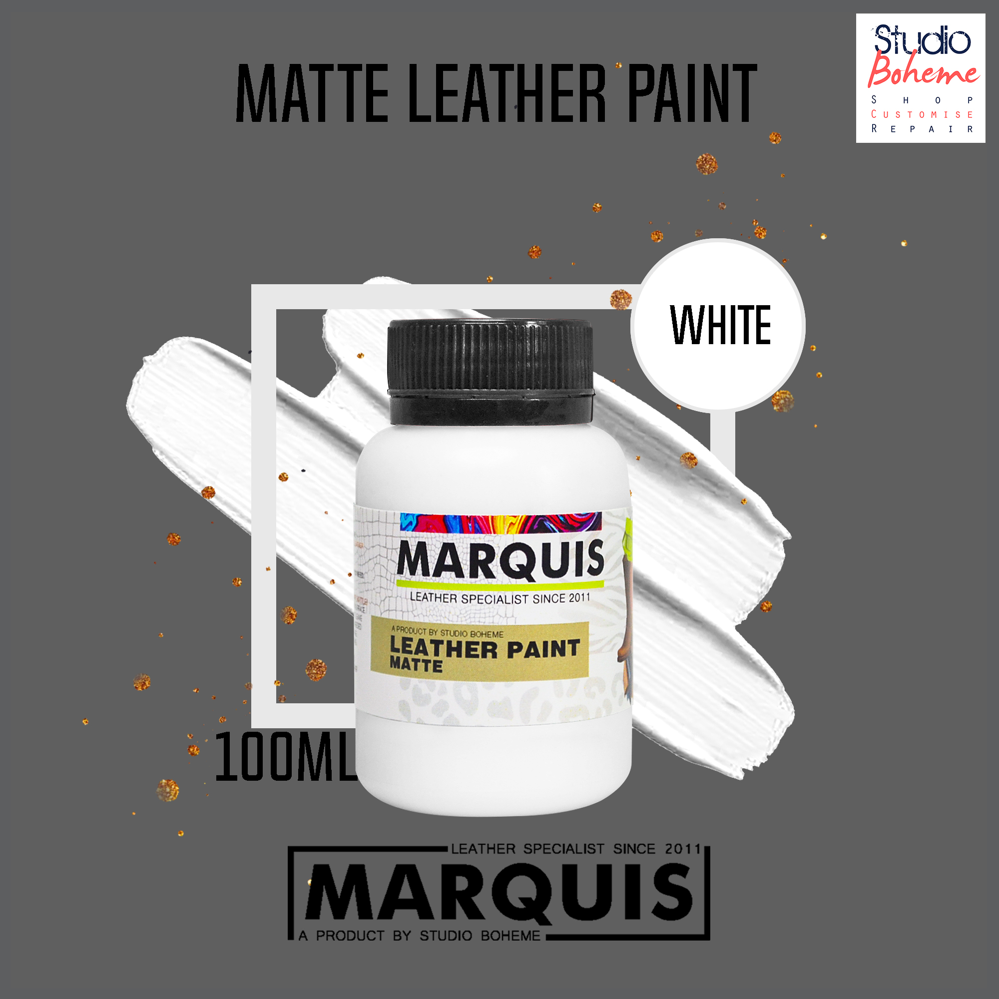 White Leather Paint MARQUIS LEATHER CARE Lazada PH