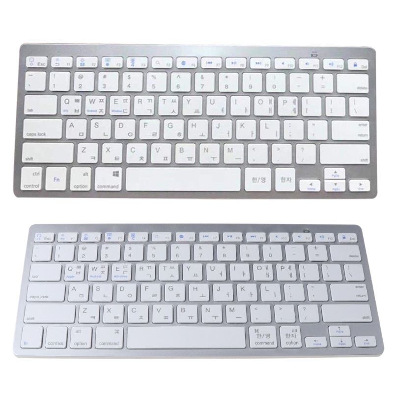 N/Spanish/Korean Bluetooth Wireless Keyboard For Tablet/Laptop/Smartphone Q1JC