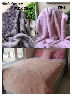 Fur Throw Bed Accent/Faux Cover Blangket
