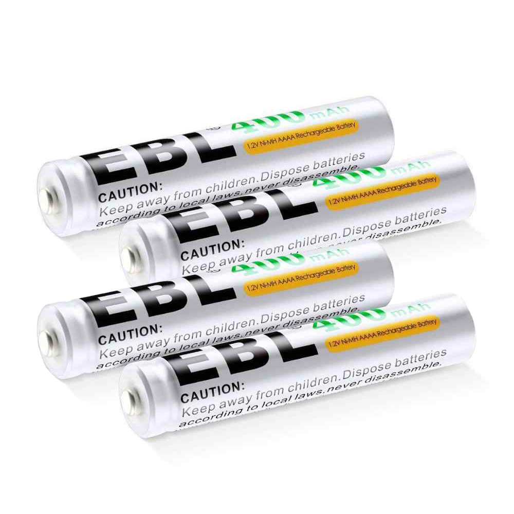 EBL AAAA 400mAh High Performance Ni-MH Rechargeable Batteries, For