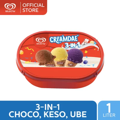 Selecta Creamdae 3in1 Choco Keso Ube 1L