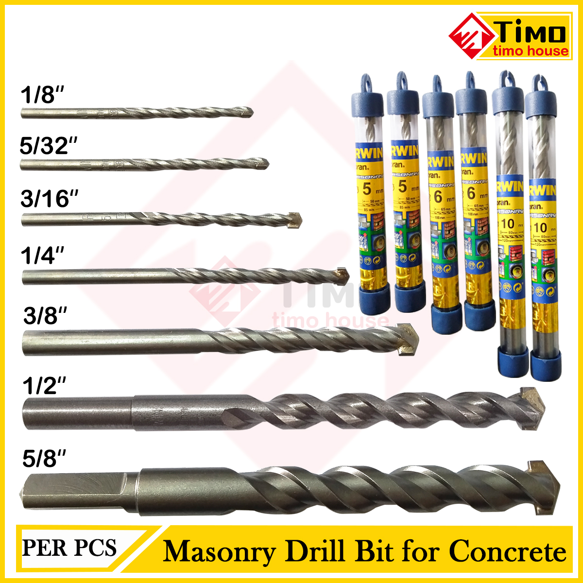 thumbnail image 2 of Drill Hog USA 3/8 SDS Masonry Bit – 3/8 X 24, Carbide Tip, Lifetime Warranty 2 of 5