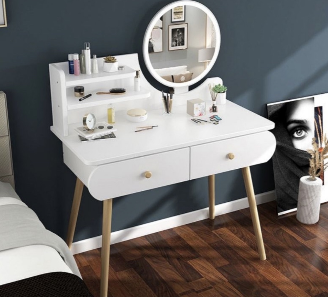 Basic S Vanity Table Dresser With, Vanity Dresser Mirror