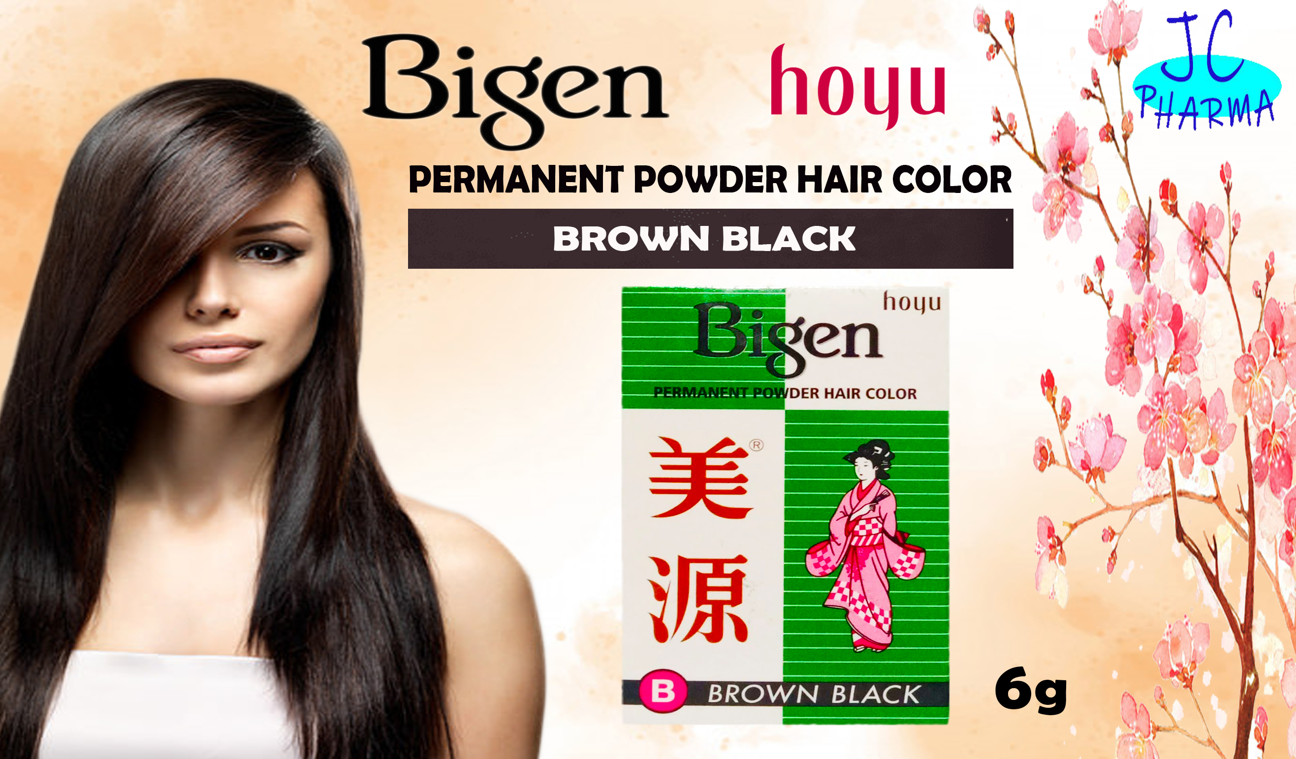 Authentic Bigen Permanent Powder Hair Color (Brown Black) 6g | Lazada PH