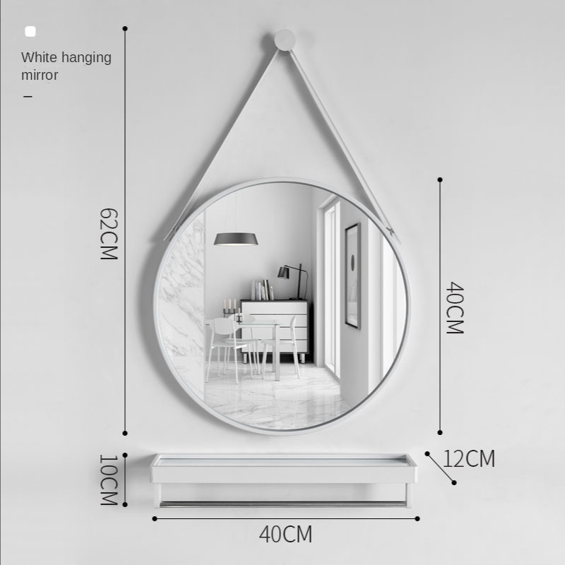 Wall Art Round Mirror Hanging Mirror Bundle Mirror with Free Hanging