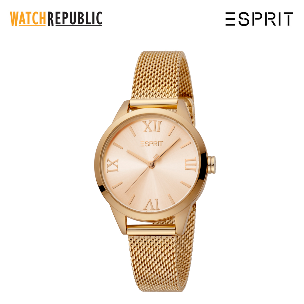 esprit rose gold watch