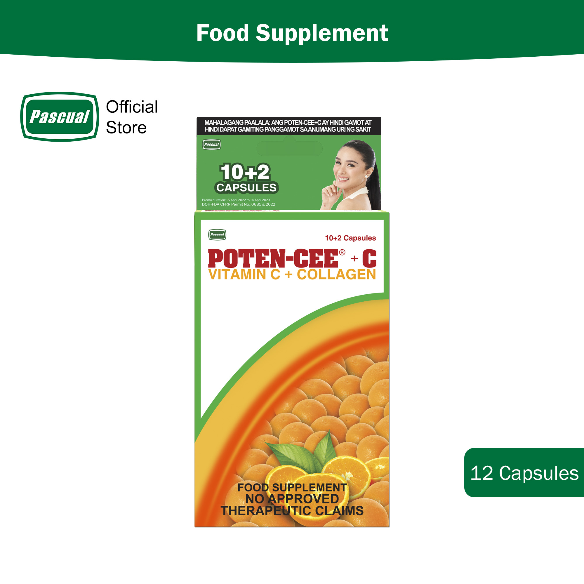 PotenCee+C (Vitamin C + Collagen) 10 + 2 Capsules Lazada PH