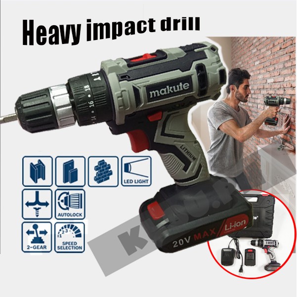 MAKUTE 20V Impact Driver and Hammer 