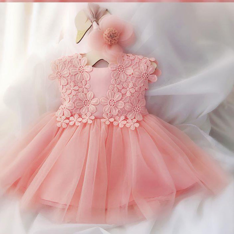 Pink and white shop dress for baby girl