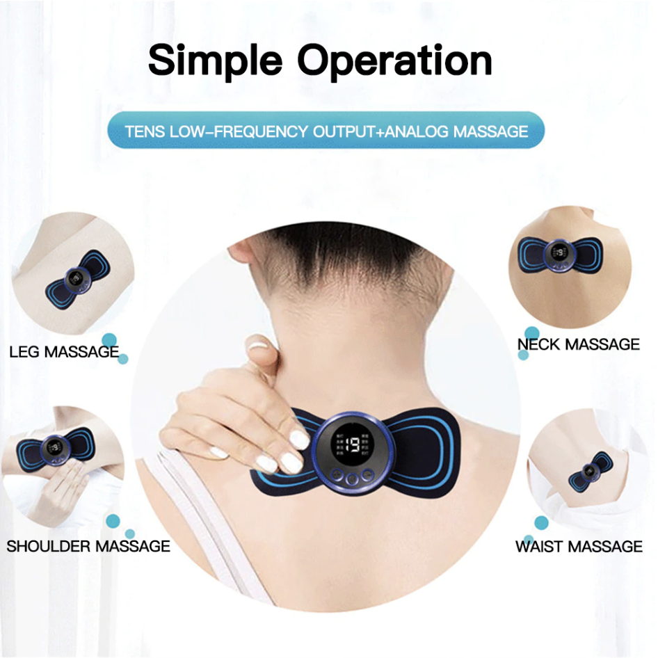 EMS Electric Pulse Neck Massager LCD Display Cervical Massage Patch ...