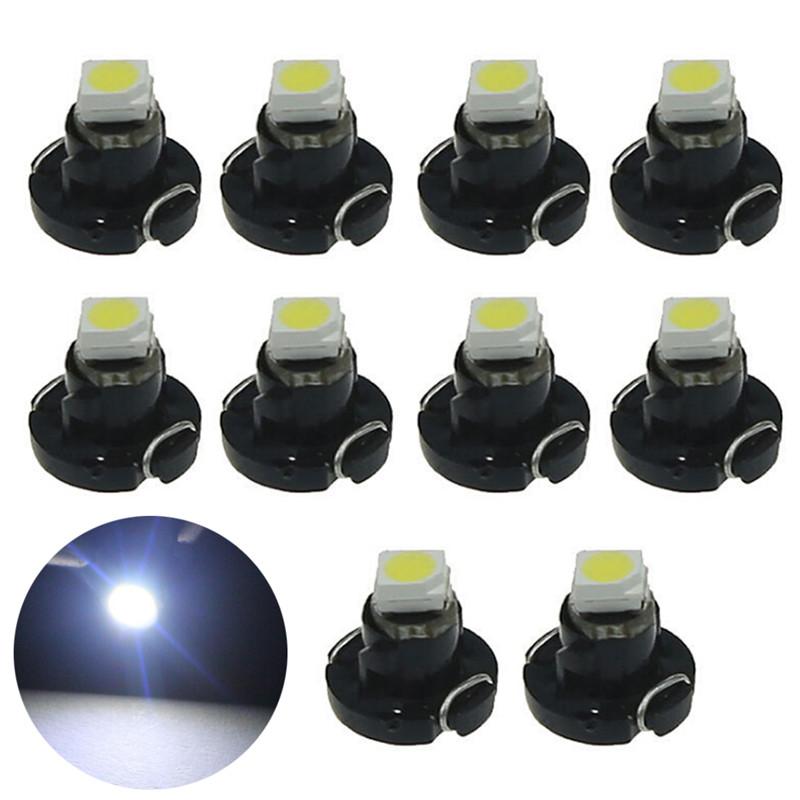 10X T3 Wedge 1 SMD 1210 LED หลอดไฟรถยนต์ HVAC ตัวควบคุมสภาพอากาศ Super White