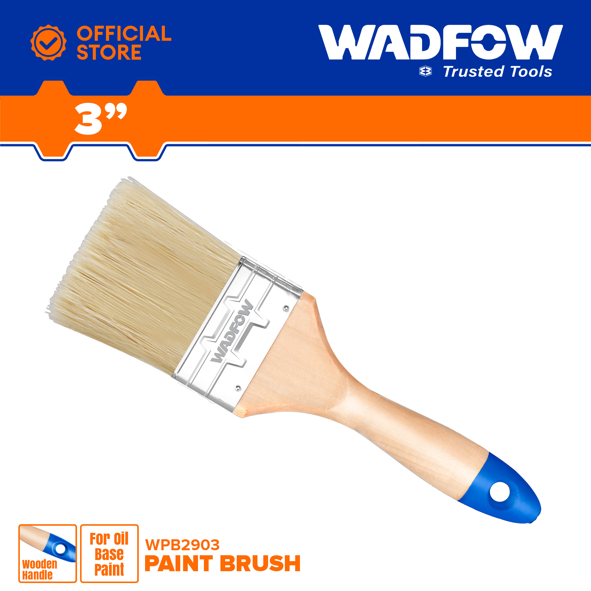 WADFOW Paint Brush For OilBased 1" 1.5" 2" 2.5" 3" 4" SOLD