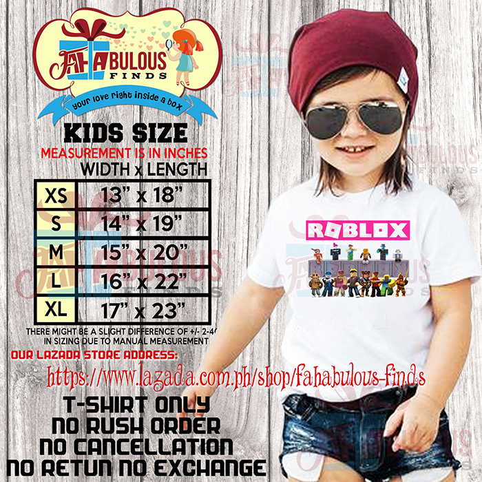 Tshirt For Kids Roblox Shirt Char 100 Cotton Ootd Fashion Printed Trending Top Boys Girls Customized Vinyl Gift Christmas Gaming Sports Cartoon Character Unisex Ninong Ninang Birthday Top - 2020 roblox game print t shirt tops denim shorts fashion new